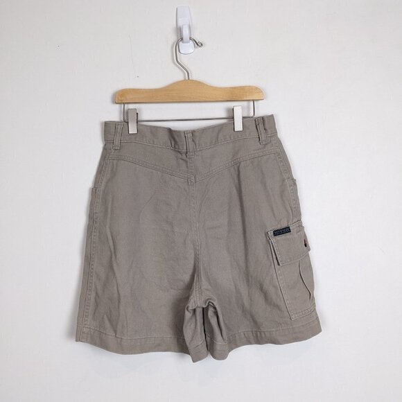 Vintage high rise unisex cotton cargo shorts size 27 " - Picture 2 of 6